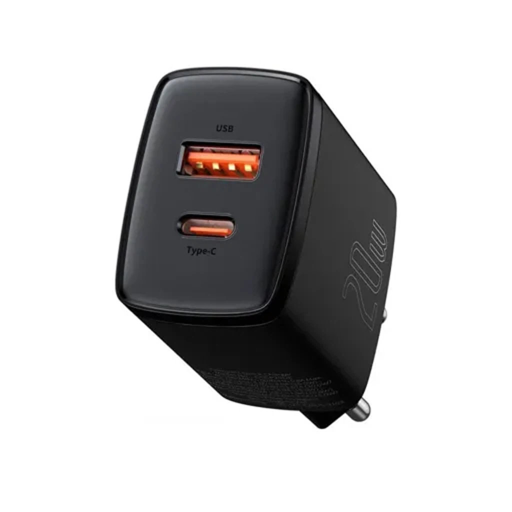 Сетевое зарядное Baseus Compact Quick Charger U+C 20W