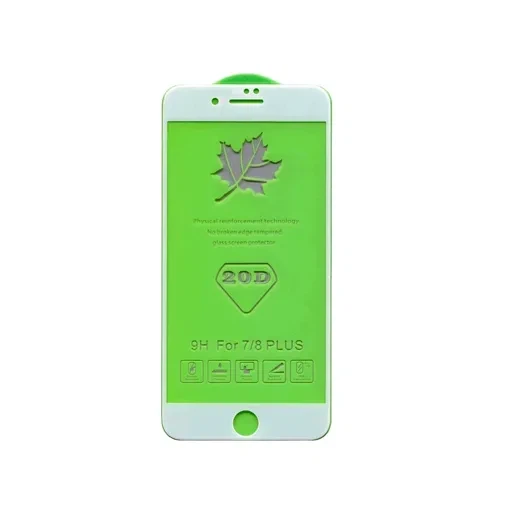 Стекло защитное для iPhone 7-8 Plus (20D белое)