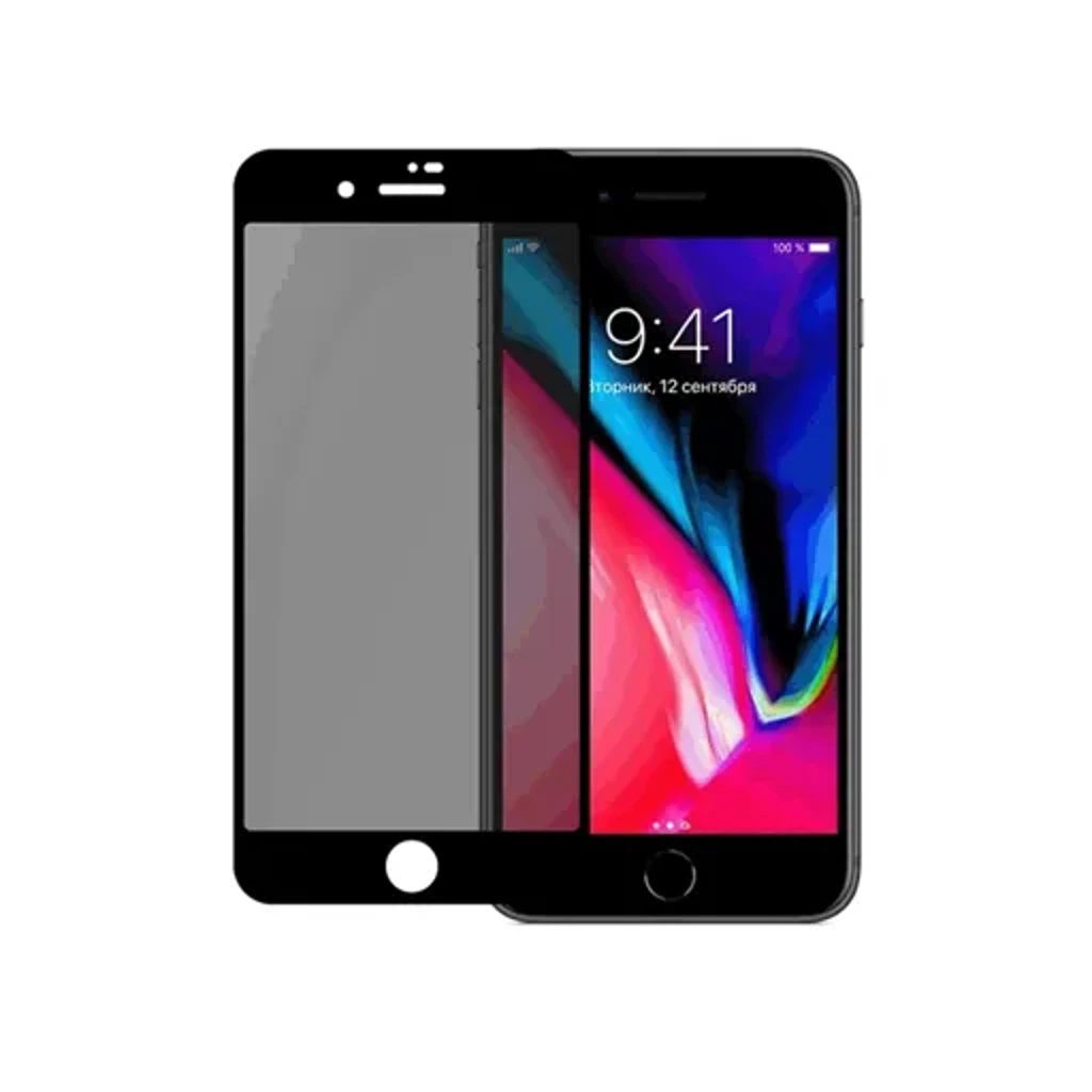 Стекло защитное для iPhone 7-8 Plus (full glue, 9D черное)