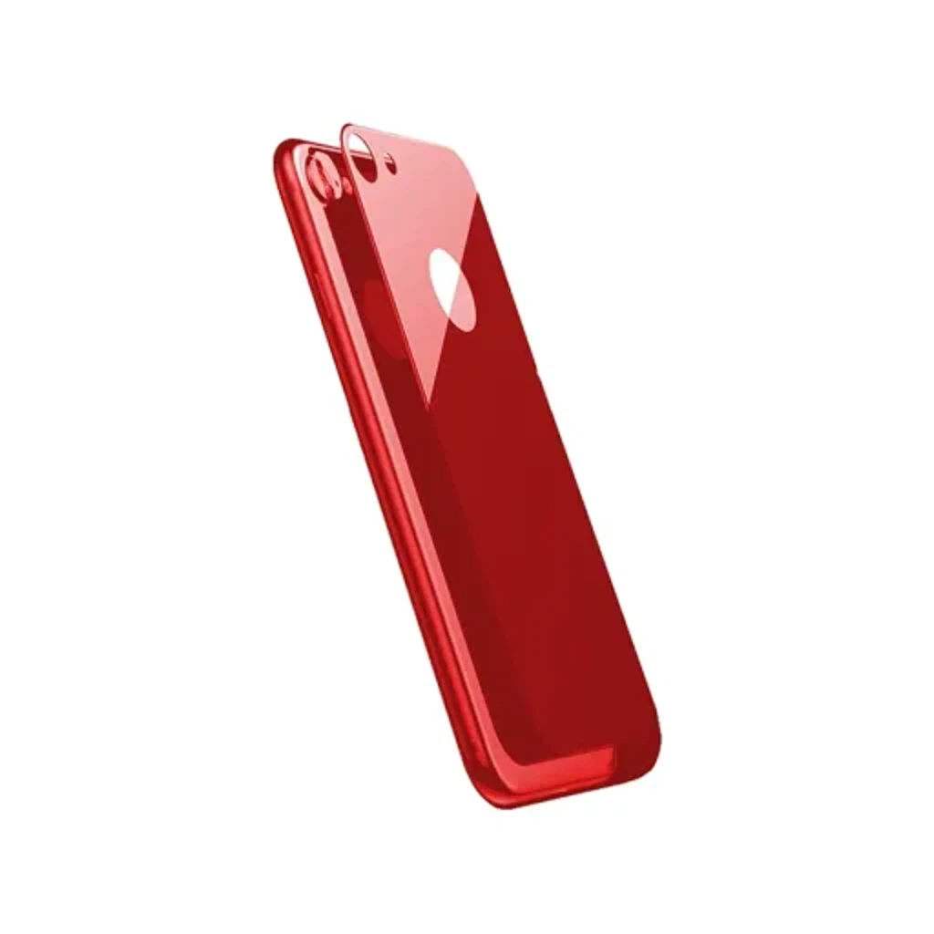Стекло защитное для iPhone 7-8 (4,7″) заднее 3D, КРАСНЫЙ