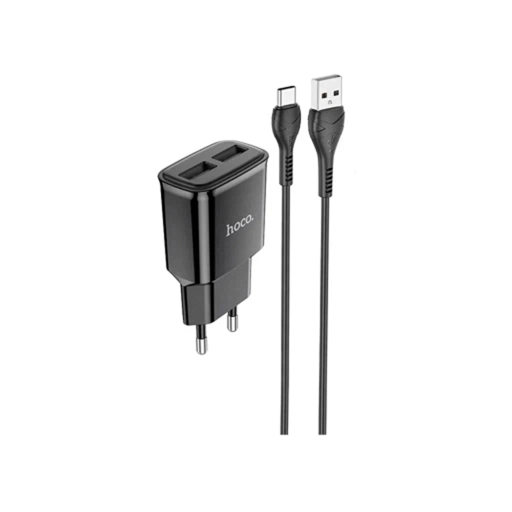 Сетевое зарядное устройство Hoco C88A Star round + кабель USB Type-C