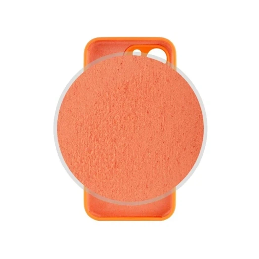 Чехол Silicone Case с закрытым низом и защитой камеры для Iphone 11 Pro (Квадратные грани)