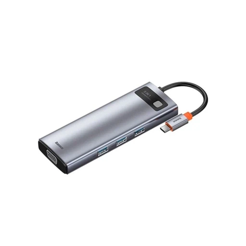USB-хаб Baseus Metal Gleam Series 9-in-1 Type-C Docking Station