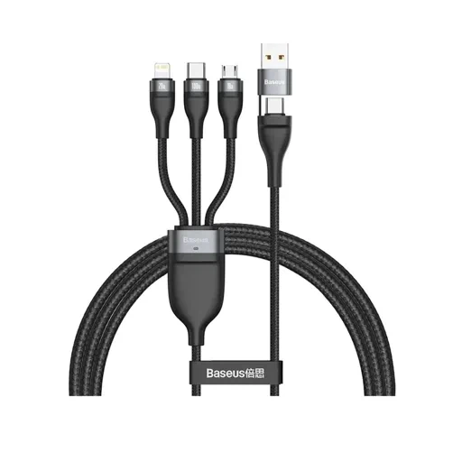 Кабель Two-For-Three Fast Charging Cable Gray-Black 1.2 м